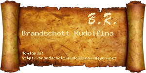 Brandschott Rudolfina névjegykártya